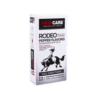 کاندوم بزرگ کننده و تاخیری خاردار رودئو سوئیس کر 12 عددی | Rodeo Pepper Flavor 12 Pieces Condom - Swiss Care