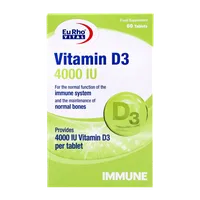 قرص ویتامین D3 4000 یوروویتال | Eurhovital Vitamin D3 4000 IU 60 Tabs
