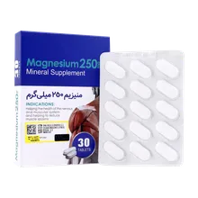 قرص منیزیم 250 میلی گرم اکسیر آفرین آریا | Exir Afarin Arya Magnesium 250 mg 30 Tablets