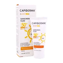 فلوئید ضد آفتاب SPF50 بی رنگ پوست چرب کپیدرما | Capiderma Sunny Cap Sunscreen Fluid for Oily Skin SPF50