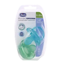 پستانک فیزیو سافت چیکو پسران 6 تا 16 ماهگی 2 عددی | Chicco Physio Soft Pacifier from 6 to 16 Month 2PCS