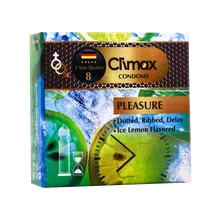 کاندوم خاردار شیاردار تاخیری کلایمکس مدل Pleasure بسته 3 عددی | Climax Pleasure Dotted Ribbed Delay Condoms 3 Pcs
