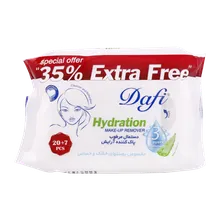 دستمال مرطوب پاک کننده آرایش پوست حساس دافی 27 عددی | Meke Up Remover Wet Wipes - Dafi