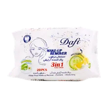 دستمال مرطوب پاک کننده آرایش 3 در1 دافی | 3in1 Make Up Remover Wet Wips - Dafi