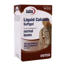 کپسول لیکوئید کلسیم یوروویتال | Liquid Calcium Softgel - Eurho Vital