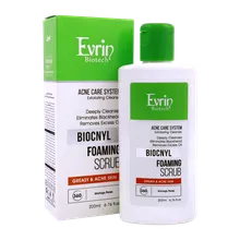 شوینده لایه بردار پوست چرب بایوکنیل اورین | Evrin Biocnyl Foaming Scrub For Greasy Skin 200ml