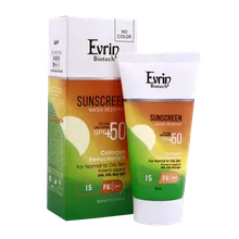 ضد آفتاب بی رنگ SPF50 اورین پوست معمولی و چرب | Evrin Sunscreen Cream SPF 50 for Normal to Oily Skin