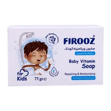 صابون ویتامینه کودک فیروز | Repairing and Moisturizing Baby Vitamin Soap with Vitamin E - Firooz