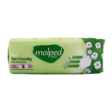 نوار بهداشتی مولپد بزرگ ضخیم مشبک با عصاره پنبه | Maxi Thick Large Perforated Sanitary Pad with Cotton Extract - Molped