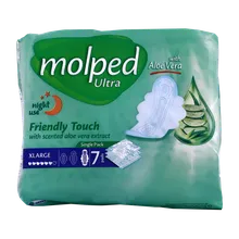 نوار بهداشتی شب مولپد اولترا خیلی بزرگ آلوئه ورا | XLarge Size Ultra Aloe Vera Scented Sanitary Pad for Night Use - Molped 