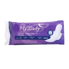 نوار بهداشتی کلاسیک ضخیم بالدار بزرگ پوست حساس مای لیدی | Large Classic Thick Cotton for Sensitive Skin - My Lady