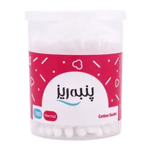 گوش پاک کن لیوانی پنبه ریز | Cotton Swab in Cylinder Box - panberes