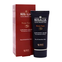 ضد آفتاب رنگی پوست خشک و حساس رزا سان رزالیا | Rosalia Rosa Sun Sunscreen Cream Dry & Sensitive Skin 40ml