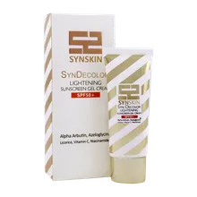 ژل کرم ضد آفتاب SPF50 ساین دیکالر ساین اسکین | SynDecolor Lightening Sunscreen Gel-cream SPF 50 - Synskin