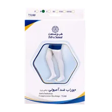 جوراب ضد آمبولی بالای ران طب و صنعت کد 75100 | Anti-Embolism Compression Stockings - Teb & Sanat
