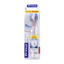 مسواک اکسترا پرو ویتال آنتی باکتریال نرم دوتایی تریزا | Pro Vital Antibac Toothbrush Soft - Trisa