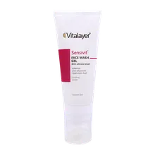 ژل شستشوی سنسی ویت ویتالیر پوست حساس | Sensivit Face Wash Gel With Silicone Brush - Vitalayer