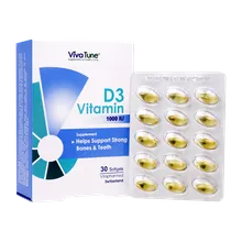 کپسول ویتامین D3 1000 ویواتیون |  Vitamin D3 Softgels - Viva Tune
