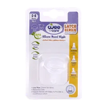 سرشیشه سیلیکونی دهانه استاندارد وی کر تا 6 ماهگی کد N517 | Wee Care Silicone Round Nipple Latch Series 0-6months 