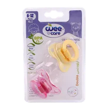 پستانک ارتودنسی دوقلوی وی کر از 6 تا 12 ماهگی کد P132 | Wee Care Orthodontic Pacifier Double 6-12months code p132
