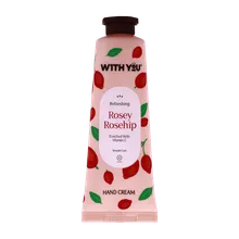 کرم مرطوب کننده دست گل رز و ویتامین سی ویت یو | Hand Cream Enriched with Rosehip Oil and Vitamin C - With You