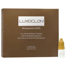 محلول بیماتوپروست 0.03 درصد لوکسوکلون 3 میل | Luxoclon Bimatoprost 0.03% Ophthalmic Topical Solution 3ml