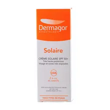 کرم ضد آفتاب بی رنگ SPF50 سولار درماگور | Solaire Very High Protection Sun Cream SPF 50 - Dermagor