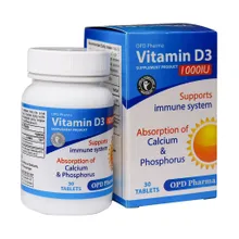 قرص ویتامین D3 1000  او پی دی فارما 30 عددی | OPD Pharma Vitamin D3 1000 IU 30 Tablets
