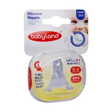 سر شیشه کودک بیبی لند آنتی کولیک کد ۲۶۳ | Anti Colic Silicone Nipple Code 263 - Baby Land