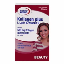 قرص کلاژن پلاس ال لیزین و ویتامین سی یوروویتال | Kollagen plus L-lysin and Vitamin C - Eurho vital