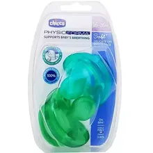 پستانک فیزیو سافت چیکو دختران 16 تا 36 ماهگی 2 عددی | Chicco Physio soft silicone pacifier for girls 16 to 36 months 2 pcs
