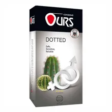 کاندوم خاردار اورز مدل Dotted بسته 12 عددی | Ours Dotted 12 Pcs Condom 