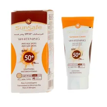 ضد آفتاب رنگی روشن کننده SPF50 سان سیف | Whitening Sunblock Cream SPF 50 - Sun Safe