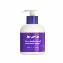 کرم مرطوب کننده دست و ناخن آرگان برگامیا 250 میلی لیتر | Face, Hand and Body Moisturzing Cream with Argan Oil and Shea Butter - Bergamia