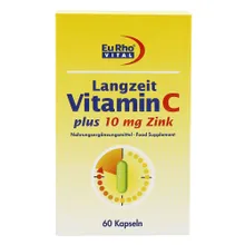 کپسول ویتامین سی و زینک یوروویتال | Langzeit Vitamin C plus Zinc Capsule - Eurho vital