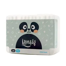 گوش پاک کن نوزاد مکعبی پنبه ریز 60 عددی | Baby Cotton Swab - Panberes
