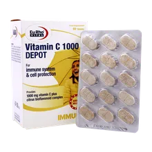 قرص ویتامین سی 1000 دپو یوروویتال | Vitamin C 1000 Depot - Eurho Vital
