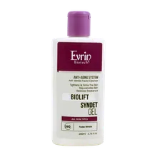 ژل شستشوی ضد چروک صورت بایولیفت اورین | Evrin Biolift Anti Aging Syndet Gel 200ml