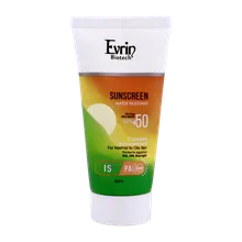 ضد آفتاب بی رنگ SPF50 اورین پوست معمولی و چرب | Evrin Sunscreen Cream SPF 50 for Normal to Oily Skin