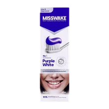 خمیر دندان ضد زردی و سفید کننده میسویک | Misswake Purple White Toothpaste 75g