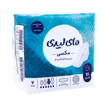 نوار بهداشتی مکسی نیمه ضخیم خیلی بزرگ مشبک مای لیدی | Maxi Sanitary Napkin with Wings for Night Use - My Lady