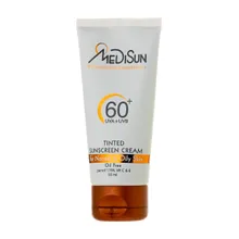 ضد آفتاب رنگی پوست معمولی و چرب SPF60 مدیسان | Tinted Sunscreen Cream for Normal and Oily Skin - Medisun 
