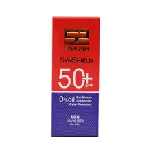 کرم ژل ضد آفتاب بی رنگ SPF50 مردانه ساین شیلد ساین اسکین | SynShield Oil-free Sunscreen Cream-gel for Men SPF 50 - Synskin