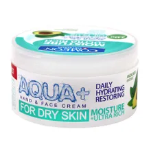 کرم مرطوب کننده آکوا پلاس پوست خشک کامان | Hand and Face Cream for Dry Skin with Avocado Extract 250 mL - Come'on