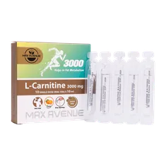 ویال ال کارنیتین 3000 مکس اونیو | L Carnitine Oral Solution 3000 mg - MAX AVENUE