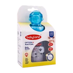 شیشه شیر بیبی لند کد 505 دسته دار 0 تا 6 ماهگی | Orthodontic Baby Bottle Code 505 - Baby Land