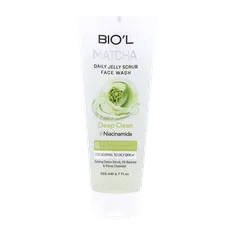ژل شستشوی لایه بردار صورت ماچا بیول | Biol Matcha Jelly Scrub Face Wash