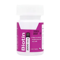 قرص بیوتین 2000 آریا دارو 60 عددی | Biotin 2000 mcg - Arya Daru