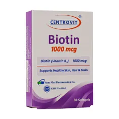 کپسول بیوتین 1000 سنتروویت | Biotin Softgel - Centrovit