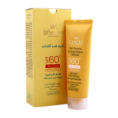 ضد آفتاب بی رنگ SPF60 سینره | Sunscreen Cream SPF 60 Broad Spectrum Very Light Formula with Hyaluronic Acid for All Skin Types - Cinere